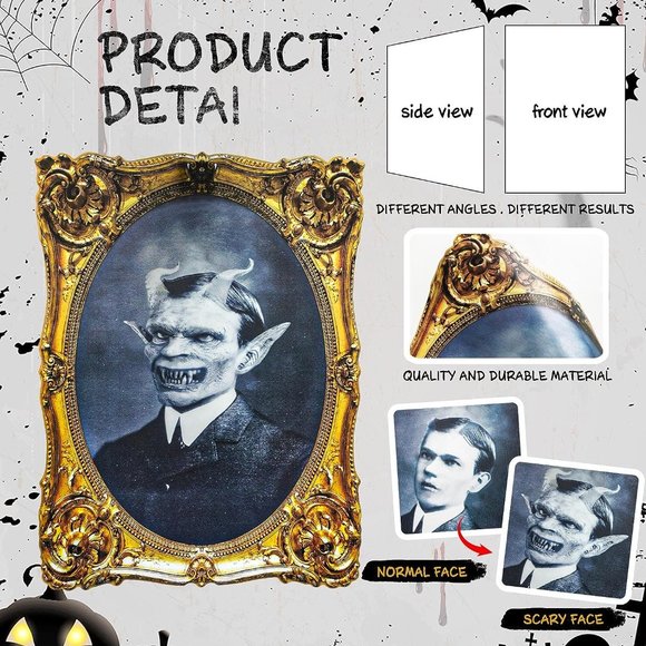 New Halloween Decorations Indoor Scary 3d Changing Face Pictures - Picture 3 of 9